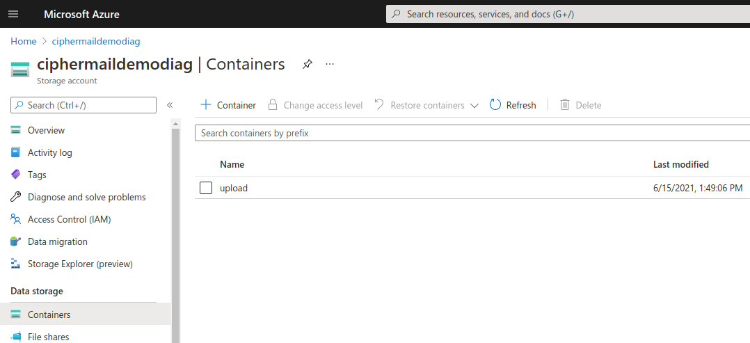 Azure containers