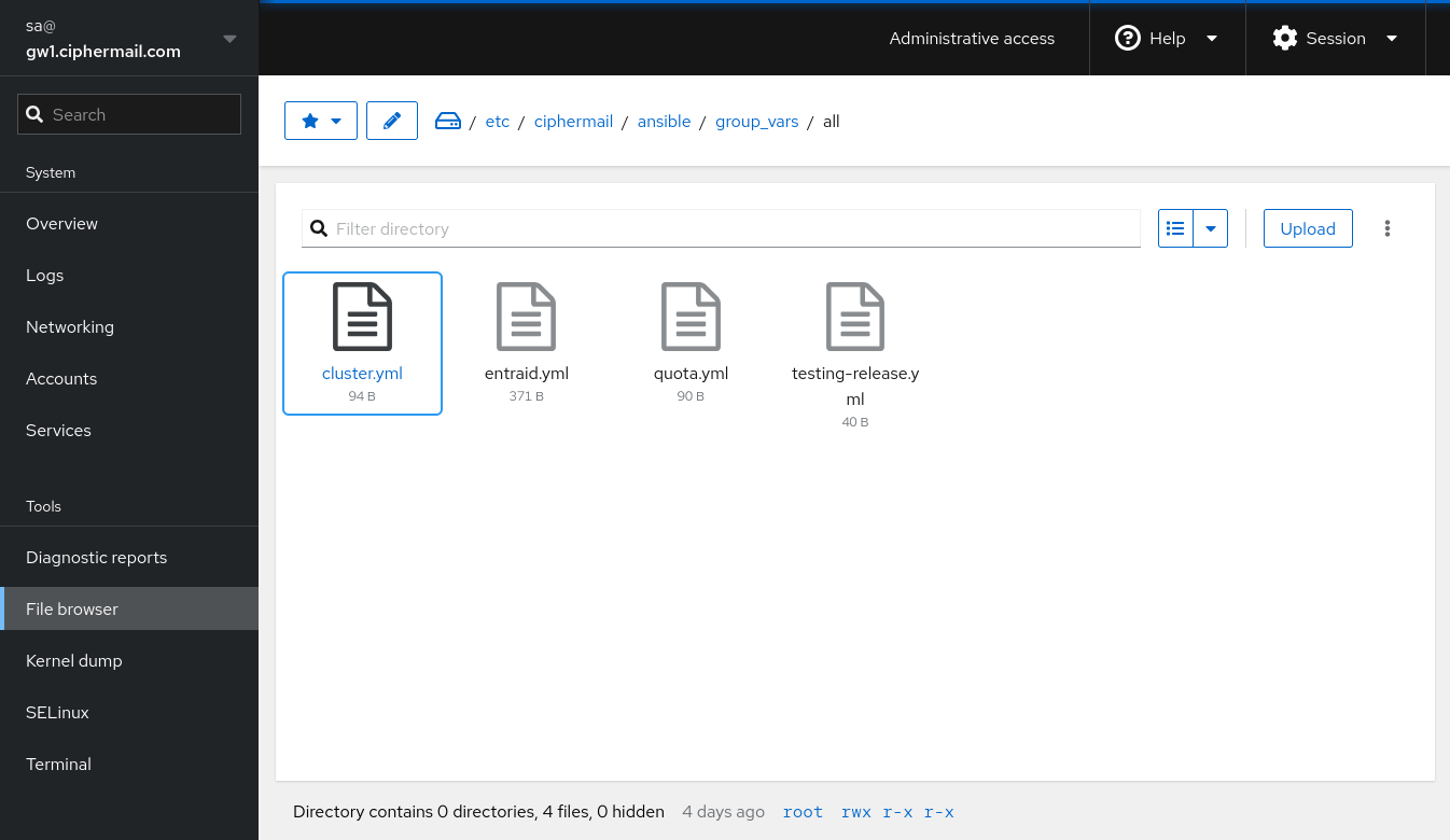 Cockpit File Browser
